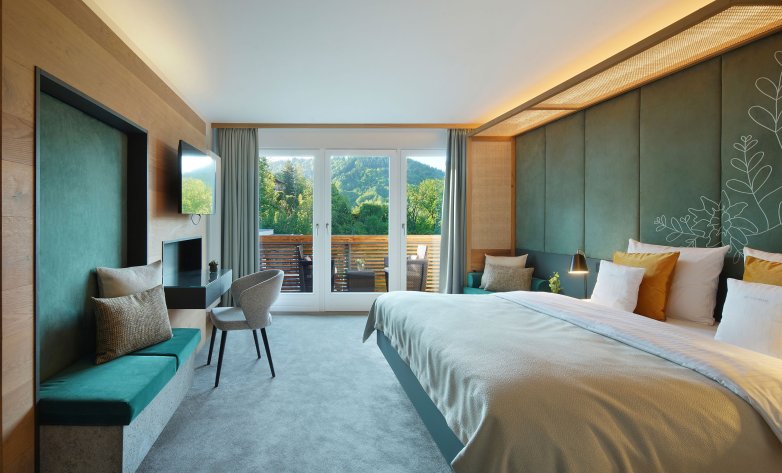 Hotelzimmer mit Bergblick