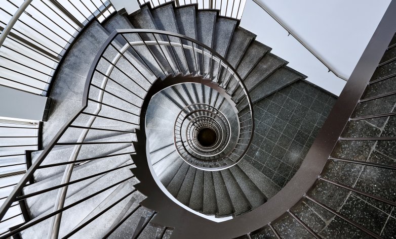 Spindeltreppe in der ÖVA Passage Mannheim